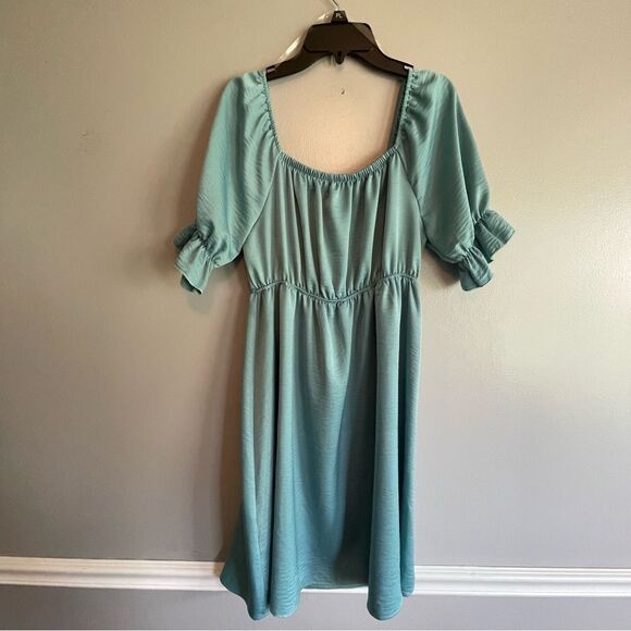 First Love by Lovelyn dress size Small S women’s Boho aqua color NWOT - Picture 3 of 4